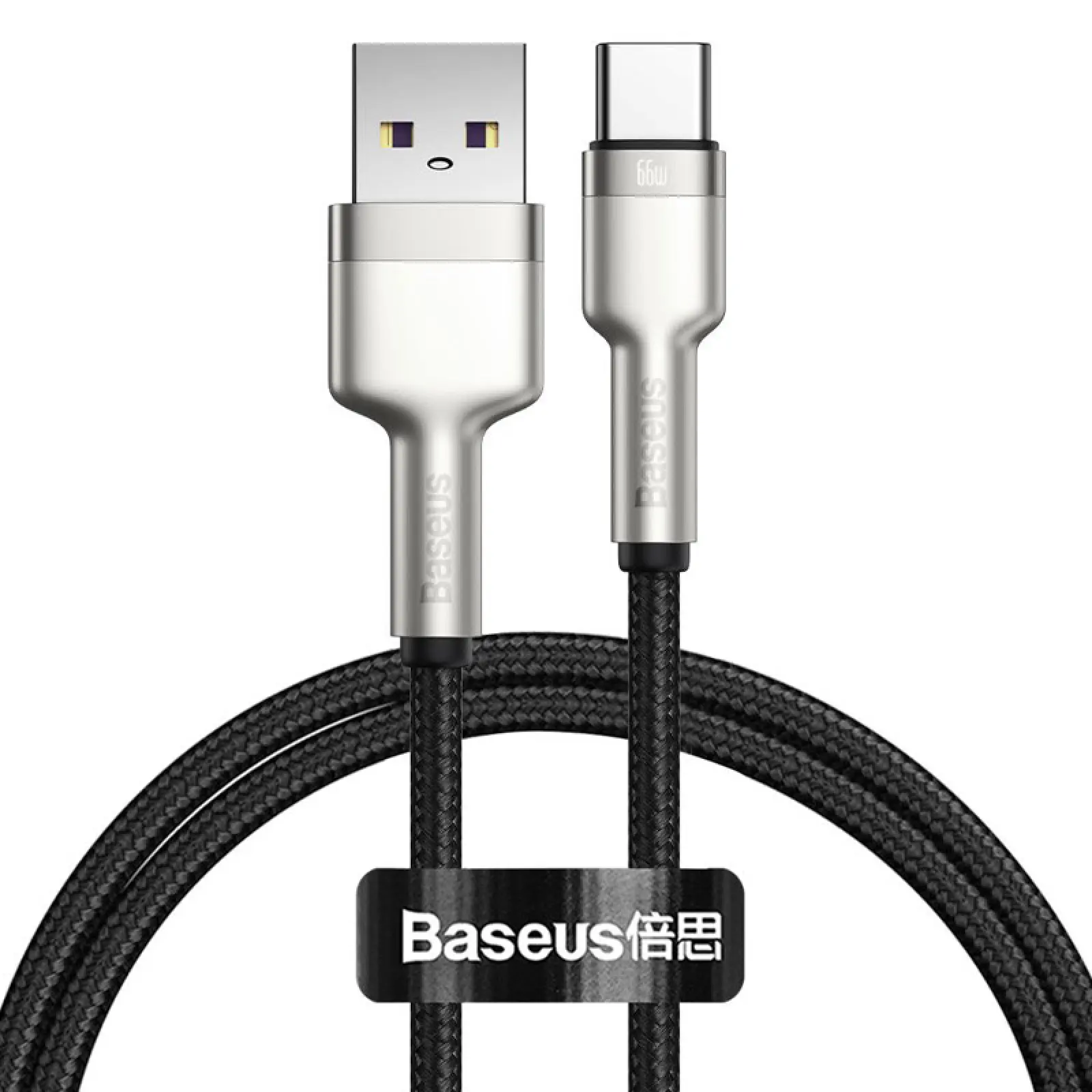 Дата кабель Baseus Cafule Metal Data USB to Type-C 66W (2m) (CAKF0002), Black, купить оптом с доставкой