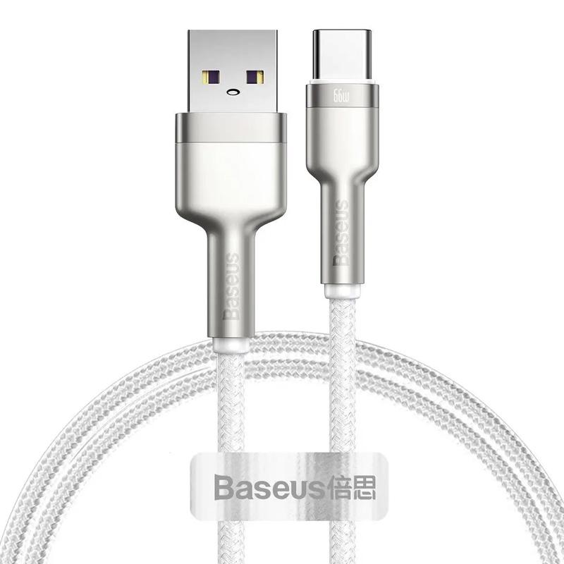 Дата кабель Baseus Cafule Metal Data USB to Type-C 66W (2m) (CAKF0002) на малюнкі №1