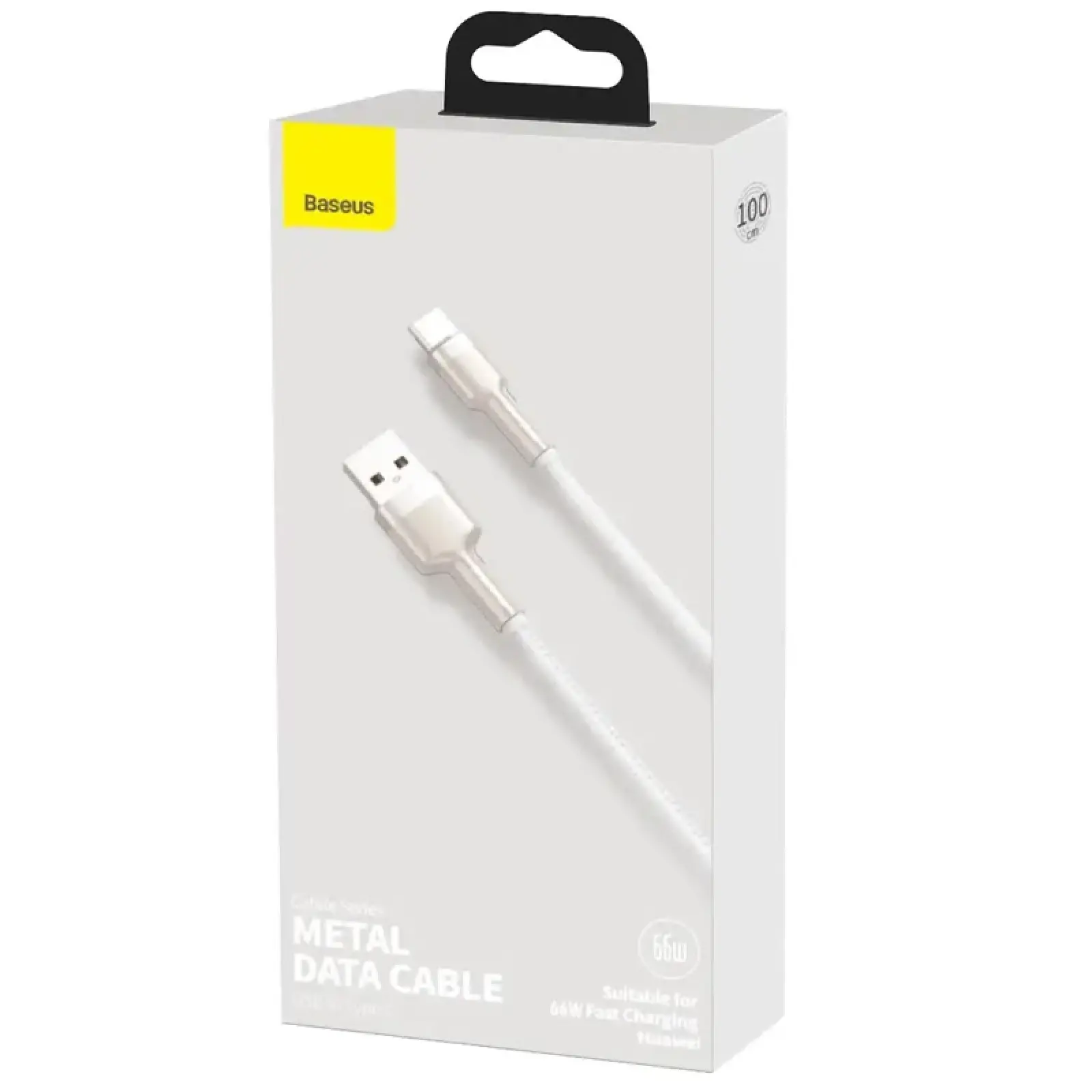 Дата кабель Baseus Cafule Metal Data USB to Type-C 66W (2m) (CAKF0002), White 3, купить оптом с доставкой