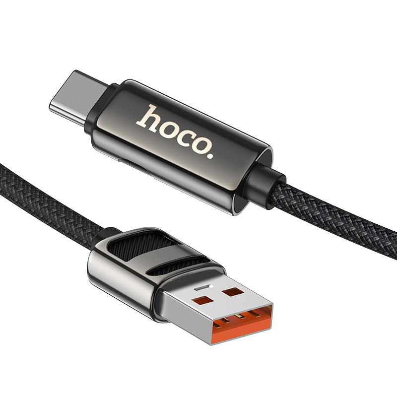 Дата кабель Hoco U137 Line with display USB to Type-C 5A/66W (1.2m) на малюнкі №4