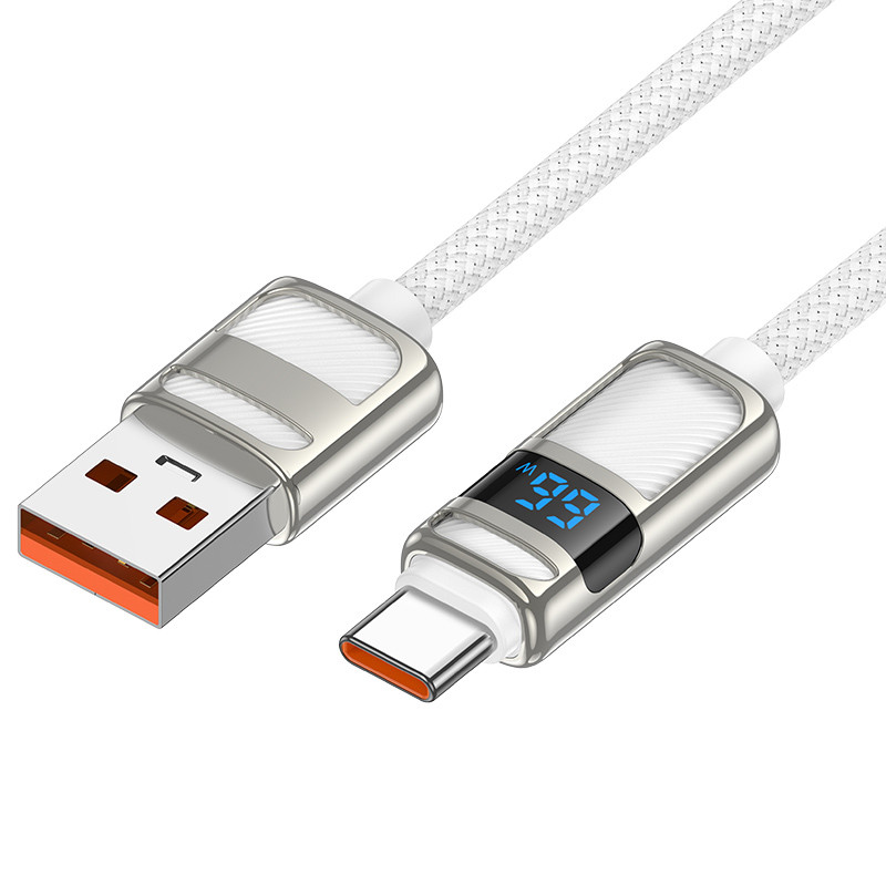 Дата кабель Hoco U137 Line with display USB to Type-C 5A/66W (1.2m) на малюнкі №2