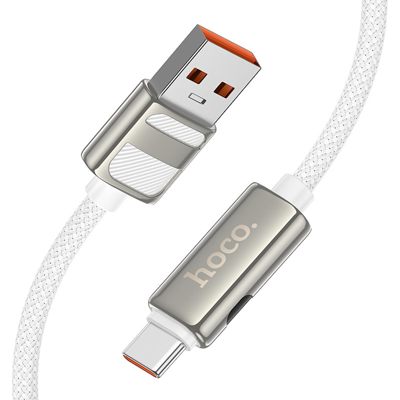 Дата кабель Hoco U137 Line with display USB to Type-C 5A/66W (1.2m) на малюнкі №3