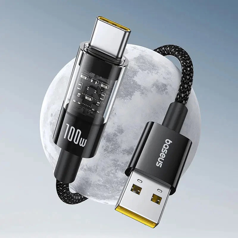 Дата кабель Baseus Gem Fast Charging USB to Type-C 100W (1m) (P10373002211) на малюнкі №2