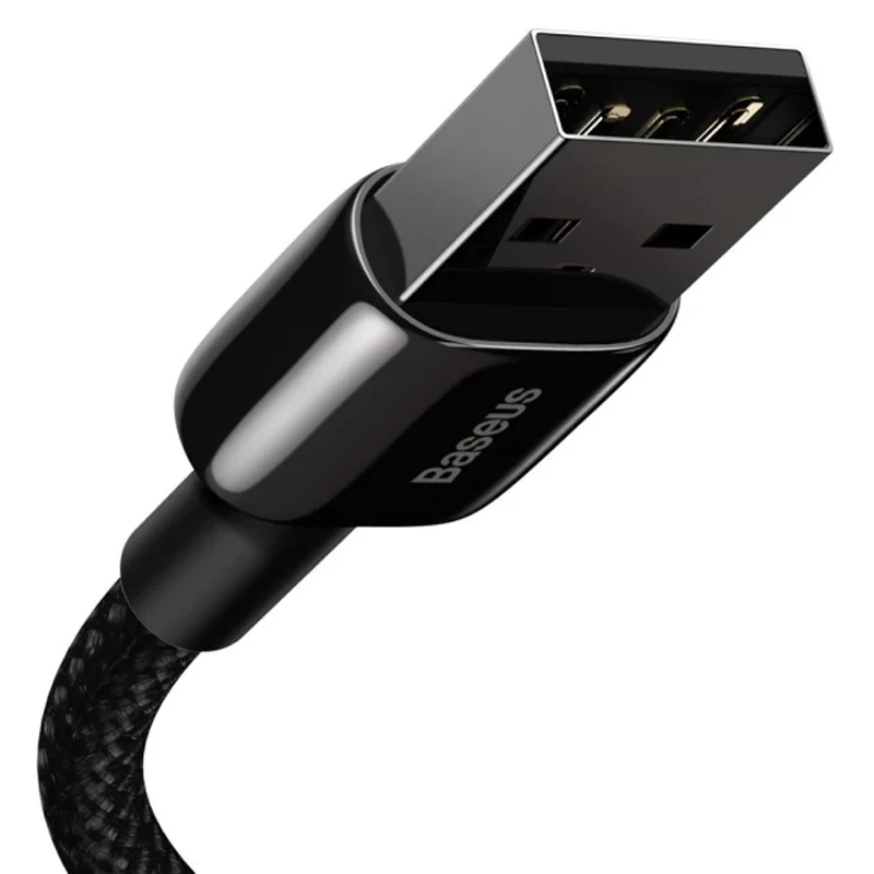 Дата кабель Baseus Tungsten Gold USB to Lightning Cable 2.4A (1m) (CALWJ-0), Black 4, купити оптом з доставкою