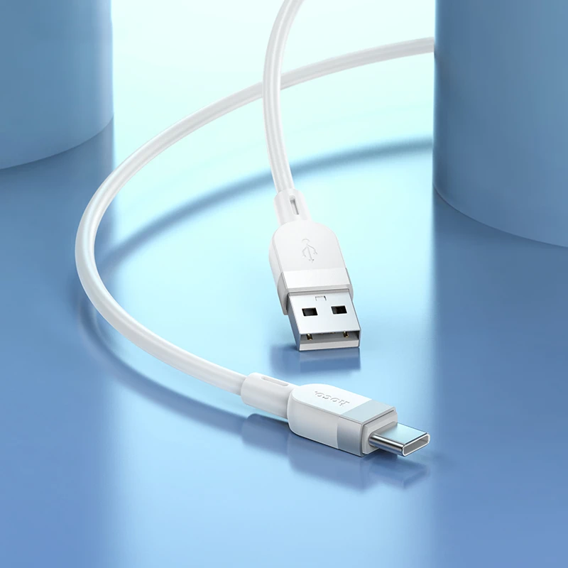 Дата кабель Hoco X109 Energy silicone USB to Type-C (1m), White 2, купити оптом з доставкою