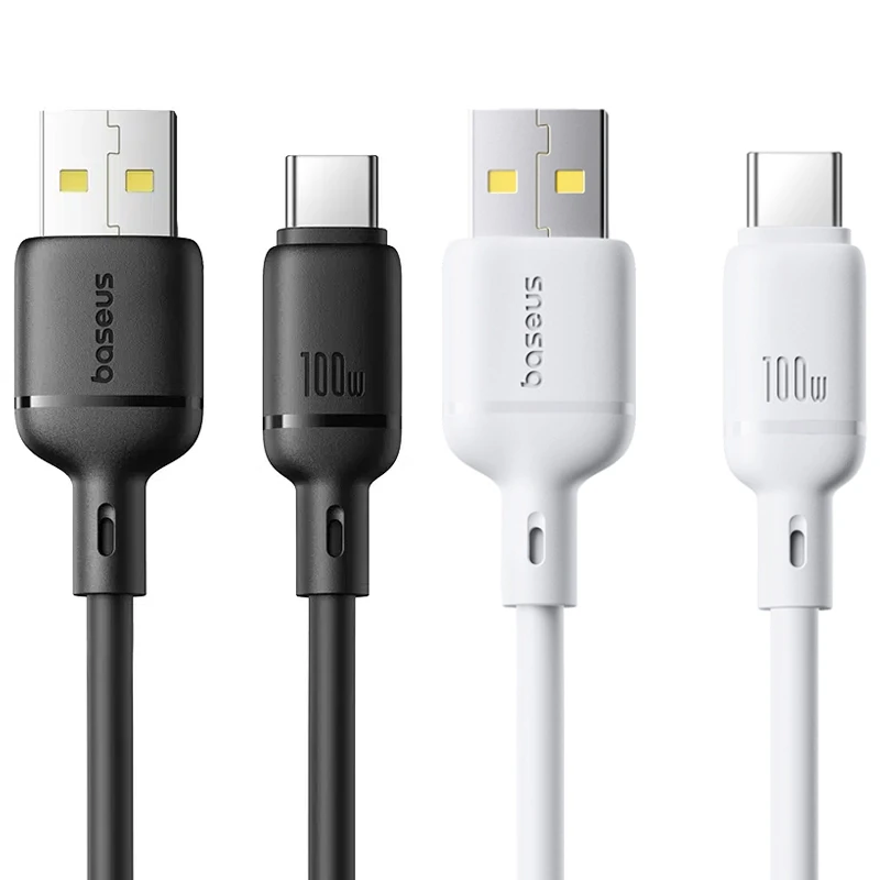Дата кабель Baseus Silky Series OS Fast Charging USB to Type-C 100W (1m) (P10377703), купить оптом с доставкой