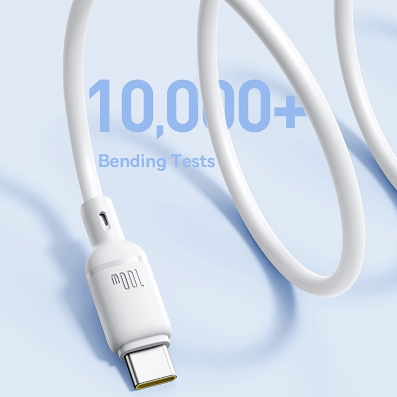 Дата кабель Baseus Silky Series OS Fast Charging USB to Type-C 100W (1m) (P10377703) на малюнкі №4
