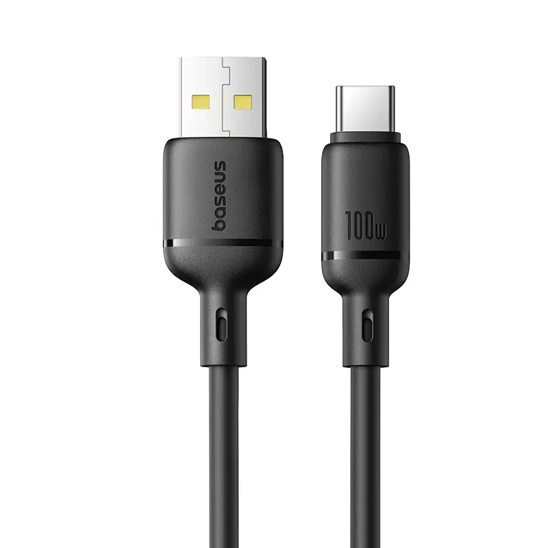 Дата кабель Baseus Silky Series OS Fast Charging USB to Type-C 100W (2m) (P10377703), Cluster Black, купить оптом с доставкой
