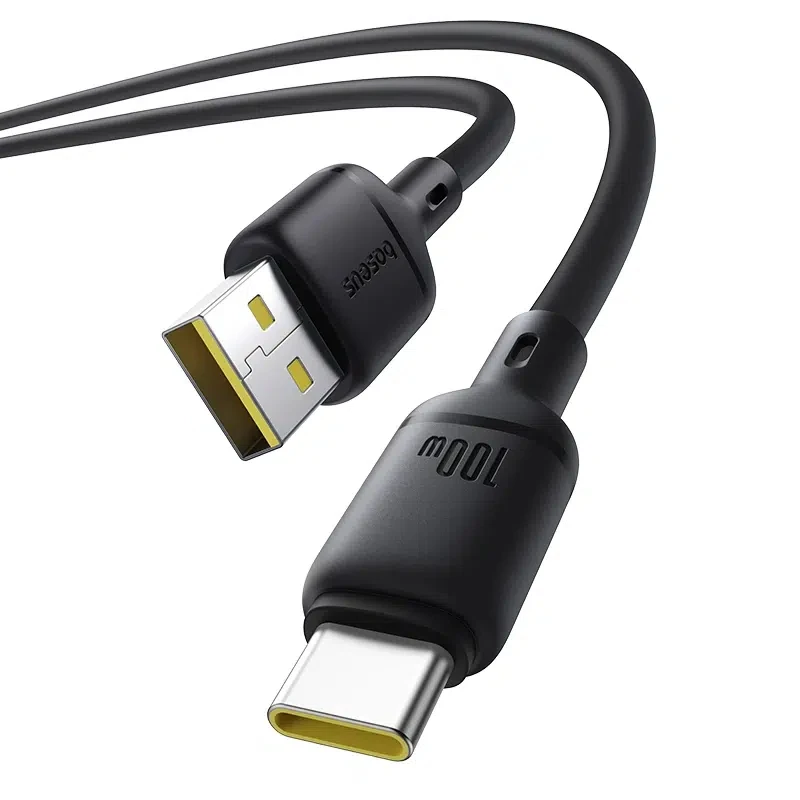 Дата кабель Baseus Silky Series OS Fast Charging USB to Type-C 100W (2m) (P10377703), Cluster Black 2, купить оптом с доставкой