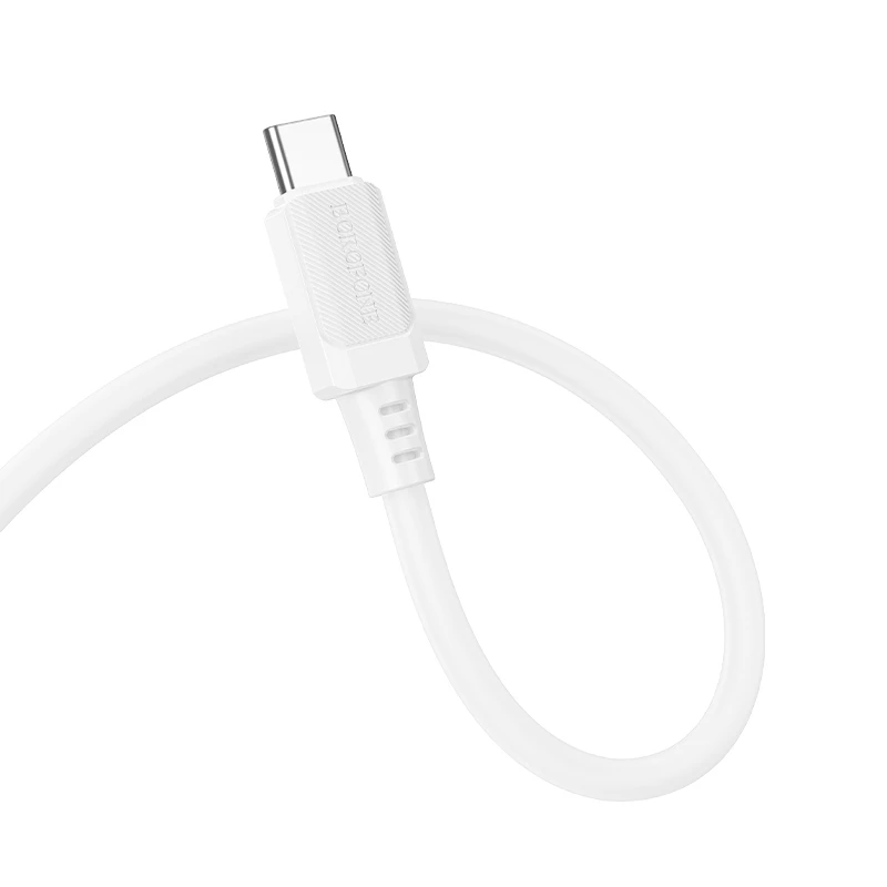 Дата кабель Borofone BX115 Lotto USB to Type-C 3A (1m), White 1, купить оптом с доставкой