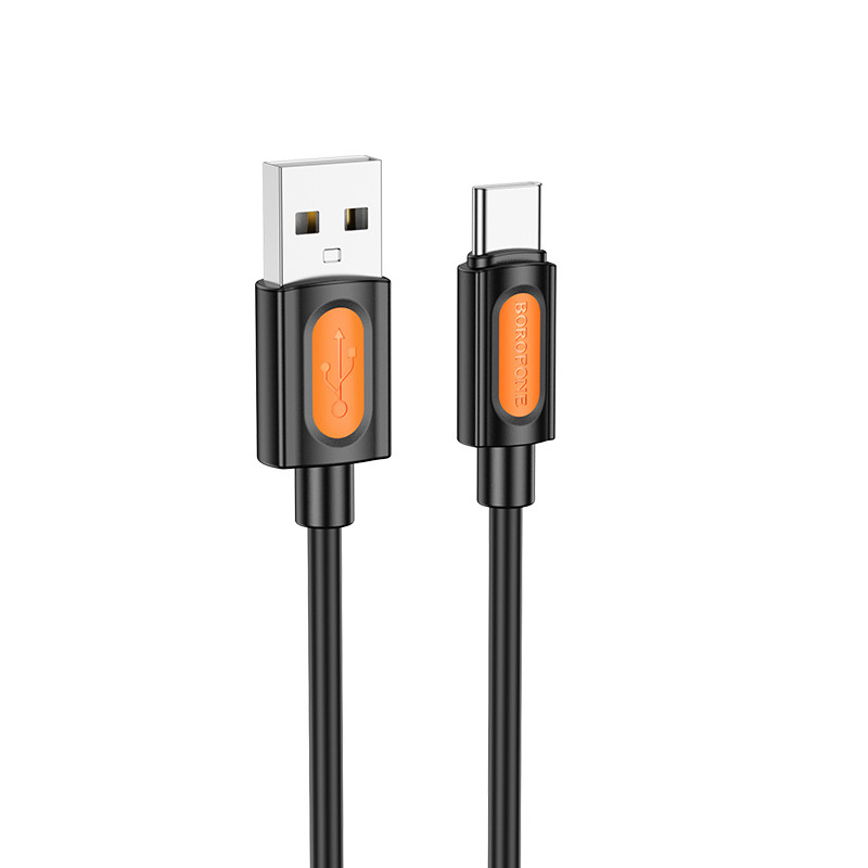 Дата кабель Borofone BX114 Structure USB to Type-C 3A (1m) на малюнкі №1