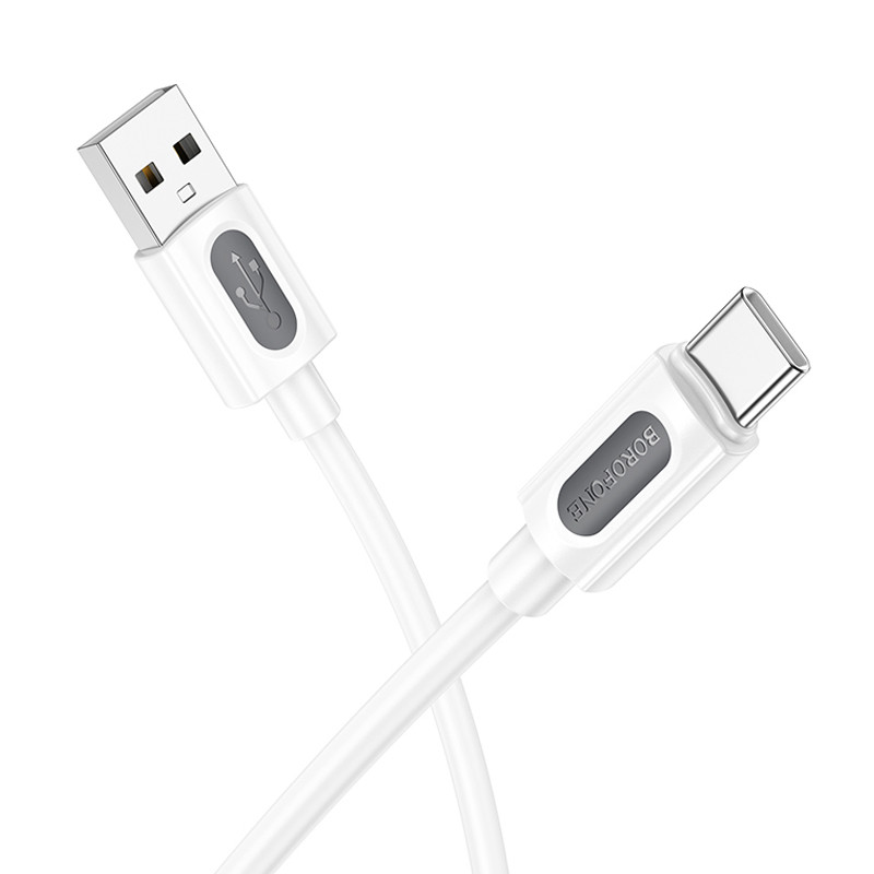 Дата кабель Borofone BX114 Structure USB to Type-C 3A (1m) на малюнкі №2