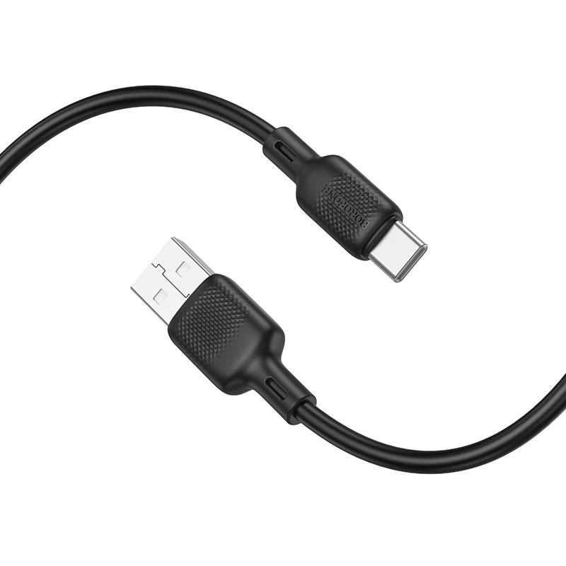 Дата кабель Borofone BX113 Lenny USB to Type-C 3A (2m), Black 3, купить оптом с доставкой