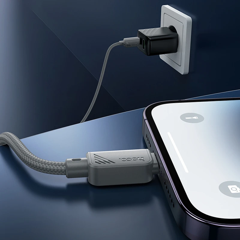 Дата кабель Hoco X113 Beneficio USB to Type-C (1m), Gray 2, купить оптом с доставкой
