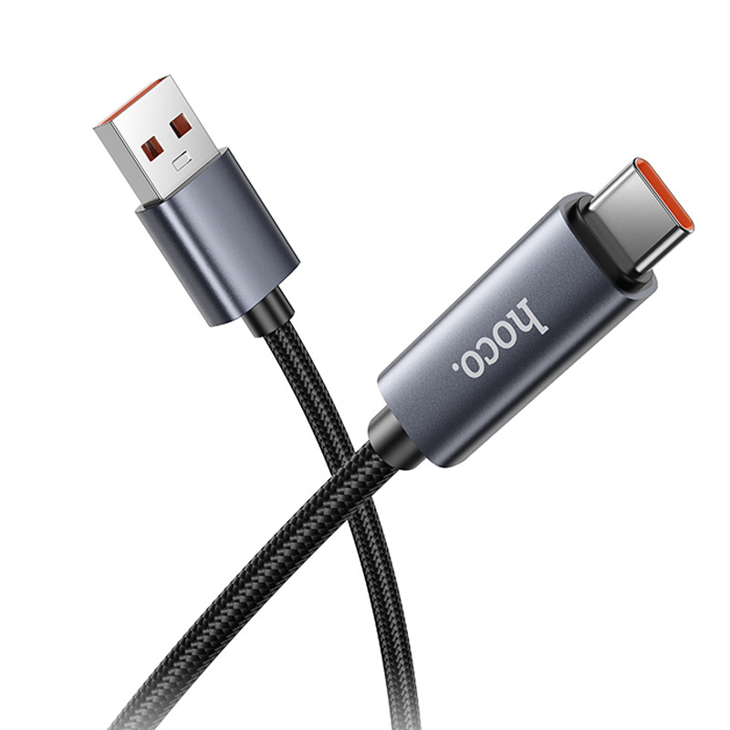 Дата кабель Hoco X112 Favor with display USB to Type-C 5A (1m) на малюнкі №3