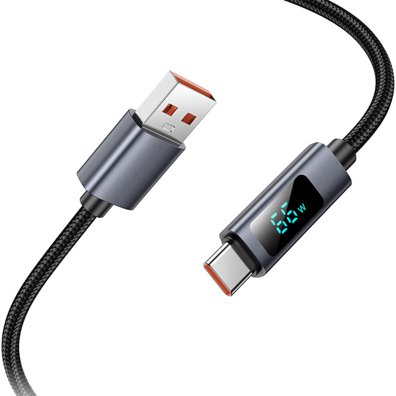 Дата кабель Hoco X112 Favor with display USB to Type-C 5A (1m) на малюнкі №4