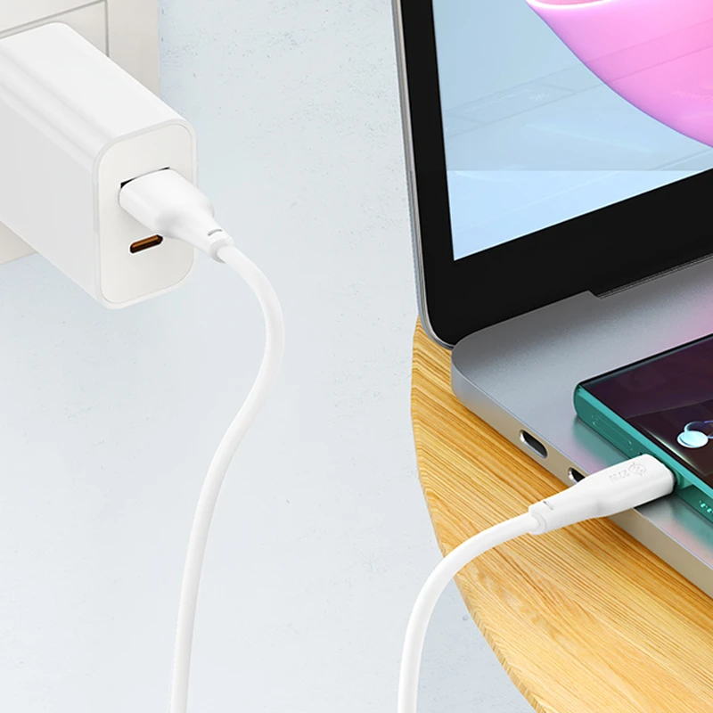 Дата кабель Hoco X93 Force USB to Type-C 27W (1m), White 7, купить оптом с доставкой