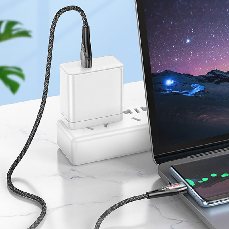 Дата кабель Hoco U133 Monte USB to Type-C (1.2m) на малюнкі №6