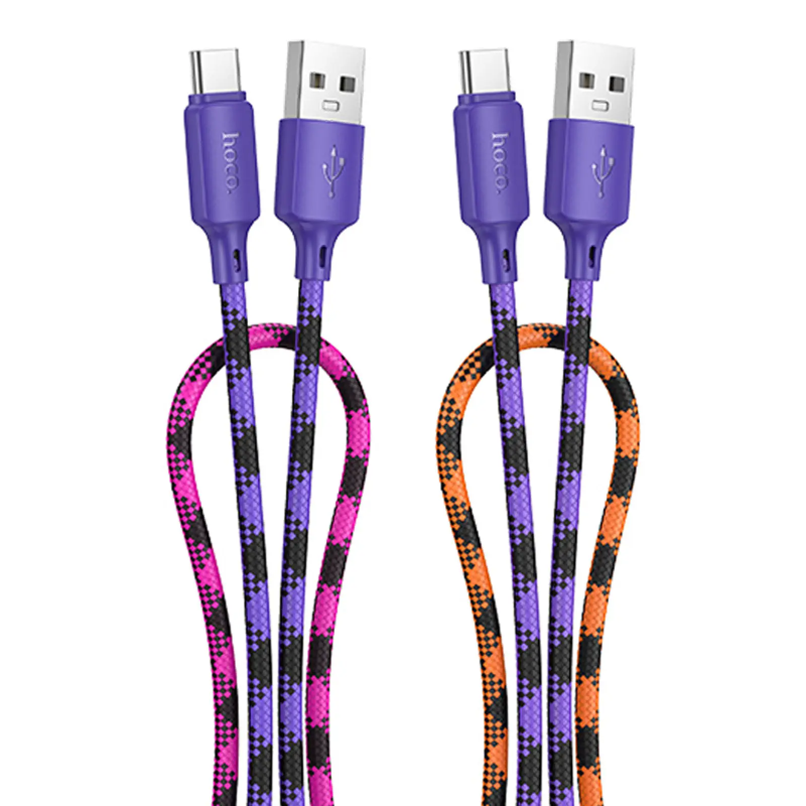Дата кабель Hoco X116 Meridian USB to Type-C 3A (1m), Gradient Purple Mix, купить оптом с доставкой