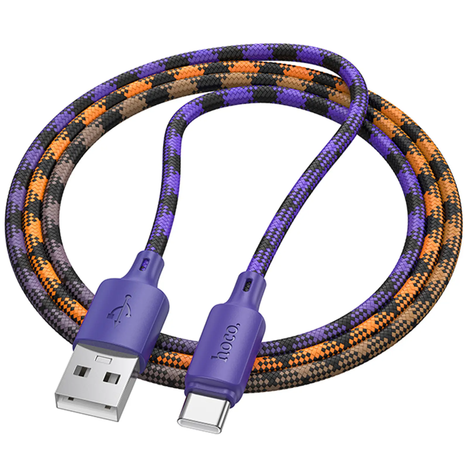 Дата кабель Hoco X116 Meridian USB to Type-C 3A (1m), Gradient Purple Mix 2, купить оптом с доставкой