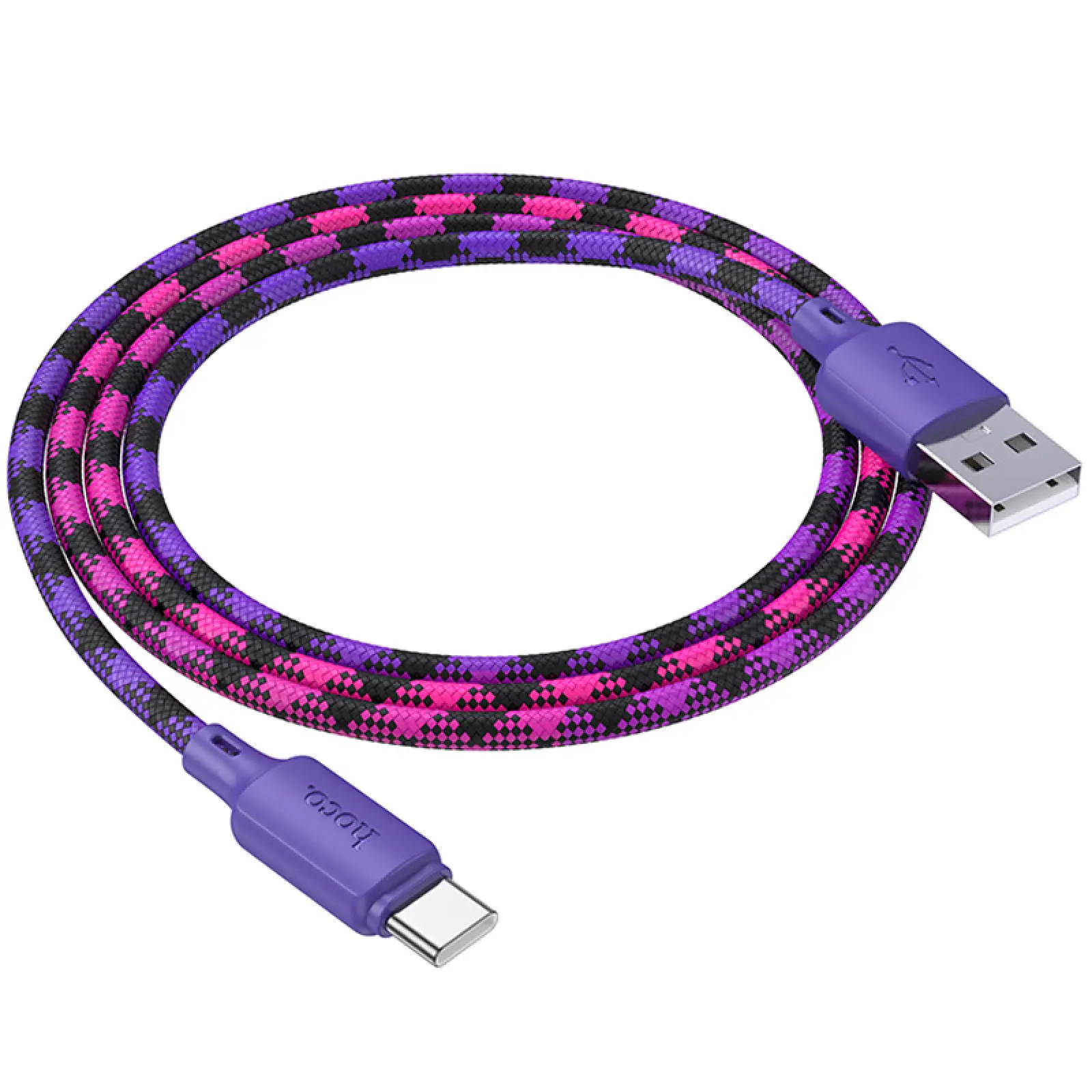 Дата кабель Hoco X116 Meridian USB to Type-C 3A (1m), Gradient Purple Mix 4, купить оптом с доставкой
