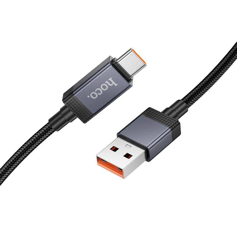 Дата кабель Hoco X118 Generous with display USB to Type-C 5A (1m) на картинке №3