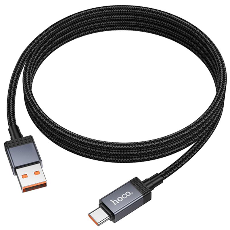 Дата кабель Hoco X118 Generous with display USB to Type-C 5A (1m) на картинке №5