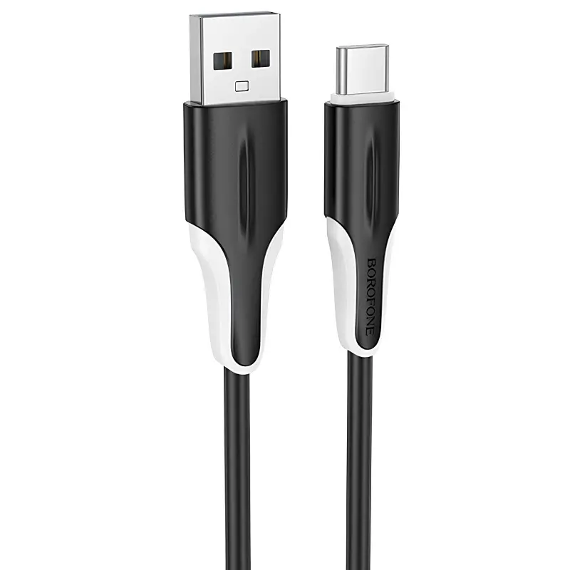 Дата кабель Borofone BX119 New USB to Type-C 3A (1m), Black, купить оптом с доставкой