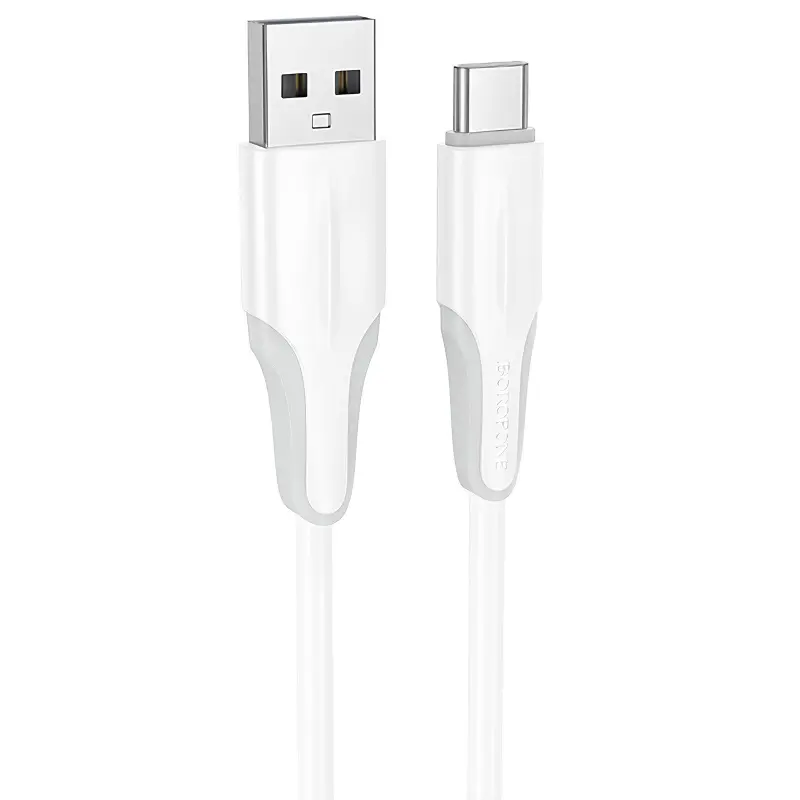 Дата кабель Borofone BX119 New USB to Type-C 3A (1m), White, купить оптом с доставкой