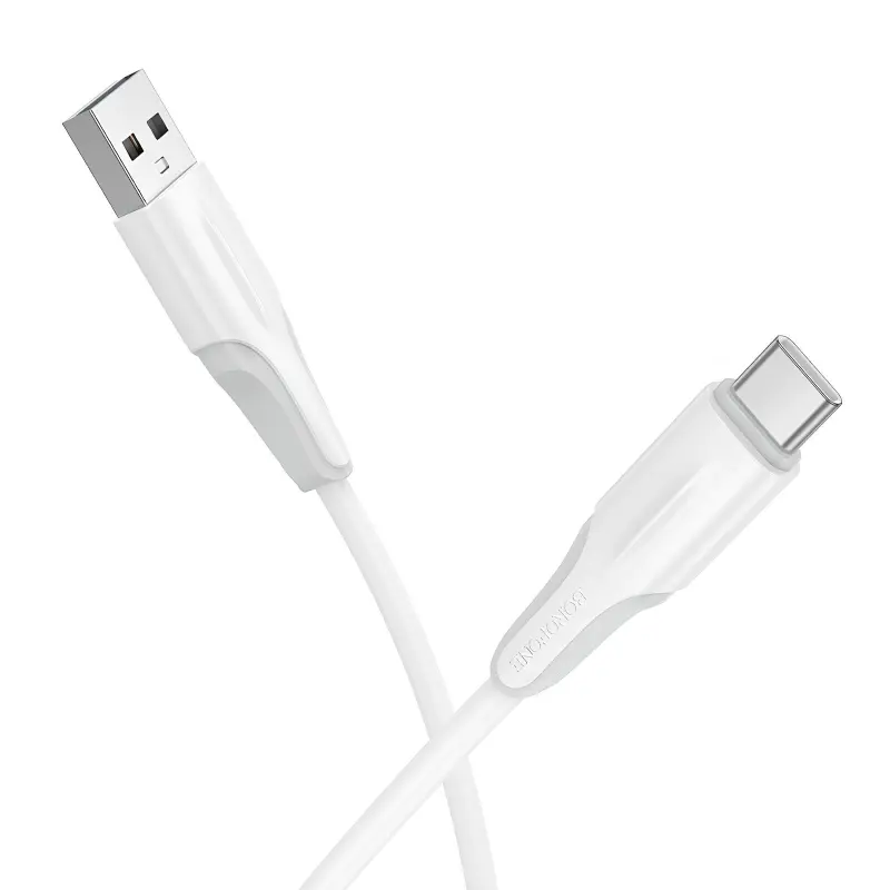 Дата кабель Borofone BX119 New USB to Type-C 3A (1m), White 1, купить оптом с доставкой