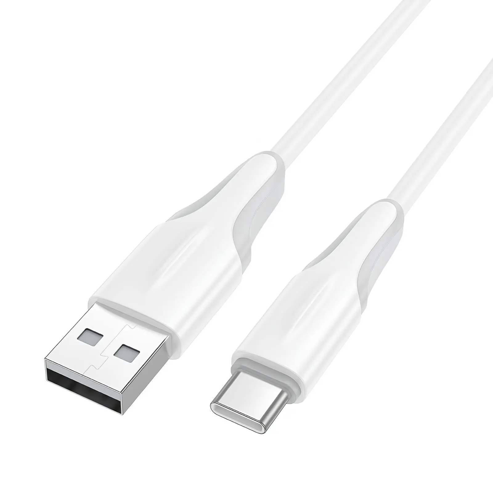 Дата кабель Borofone BX119 New USB to Type-C 3A (1m), White 2, купить оптом с доставкой