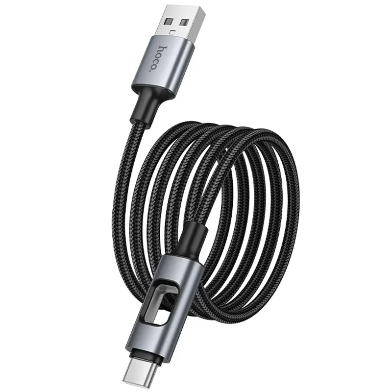 Дата кабель Hoco U144 New USB to Type-C 3A (1.2m), Black 4, купить оптом с доставкой