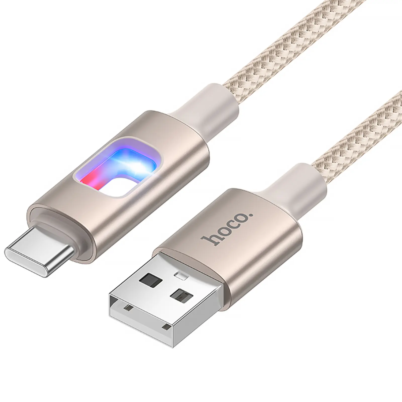 Дата кабель Hoco U144 New USB to Type-C 3A (1.2m), Gold 2, купить оптом с доставкой