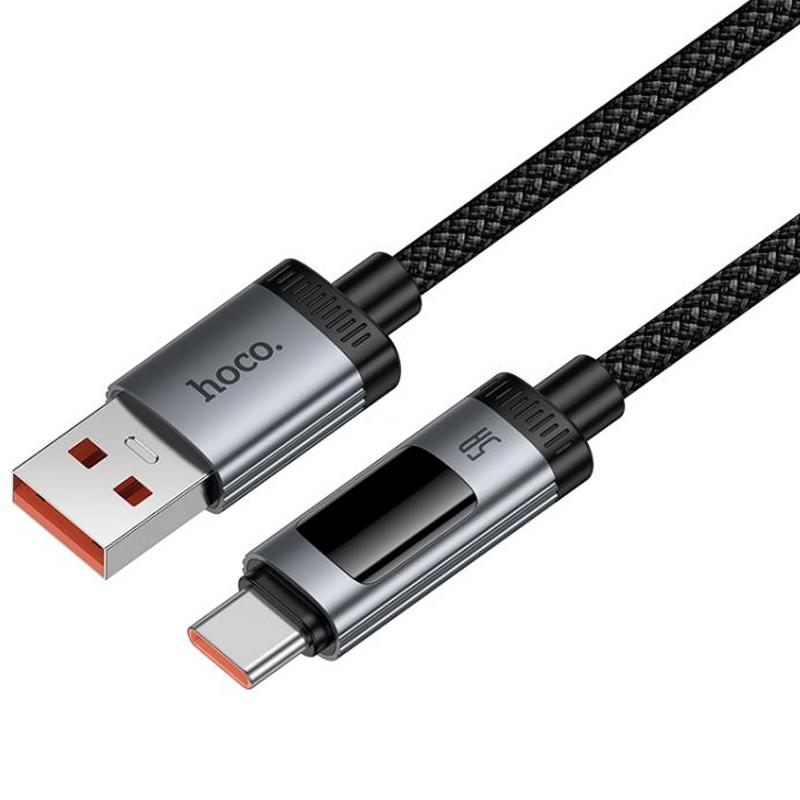 Дата кабель Hoco U148 Lord with display USB to Type-C 100W (1.2m) на малюнкі №3
