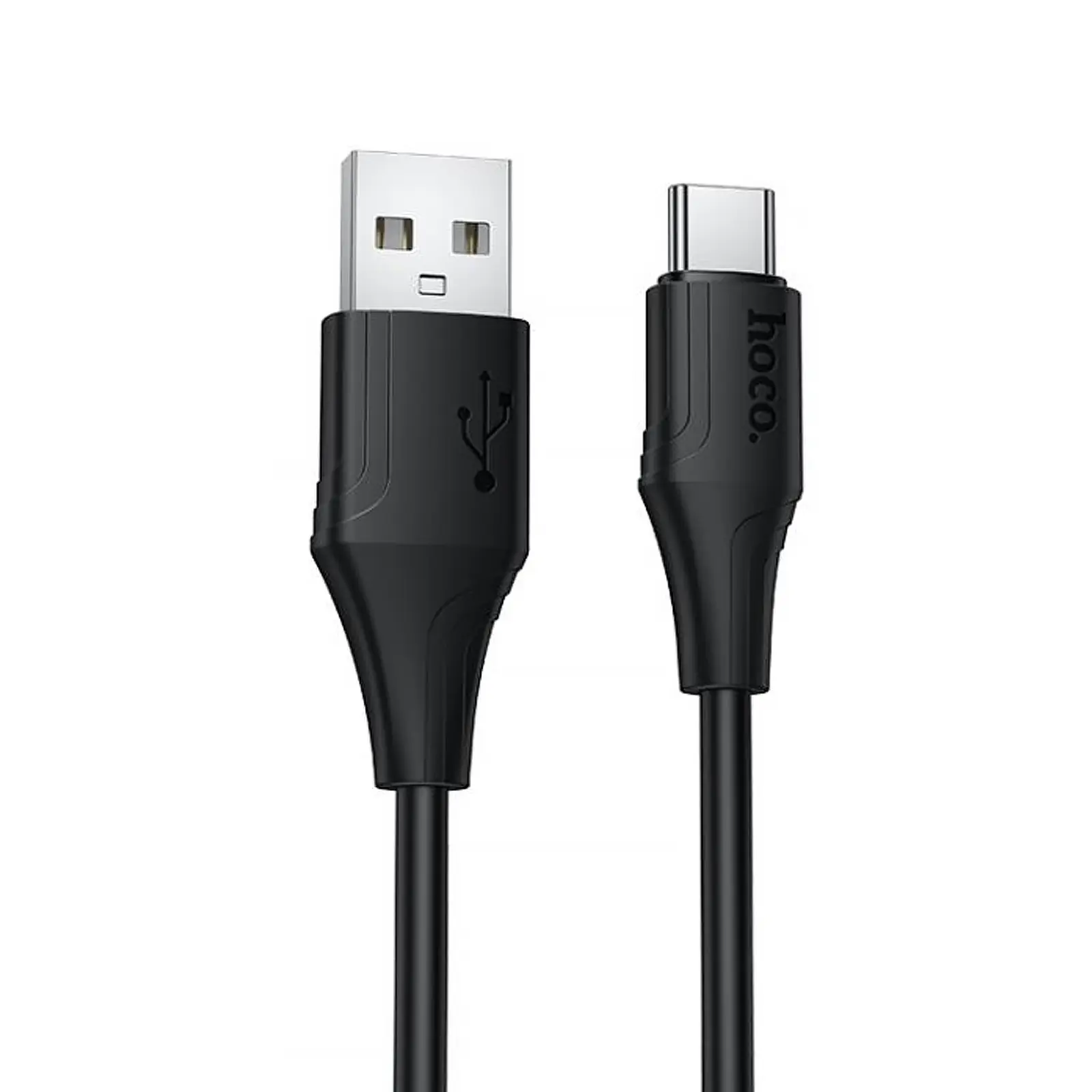Дата кабель Hoco X124 Bien silicone USB to Type-C 3A (1m), Black, купить оптом с доставкой