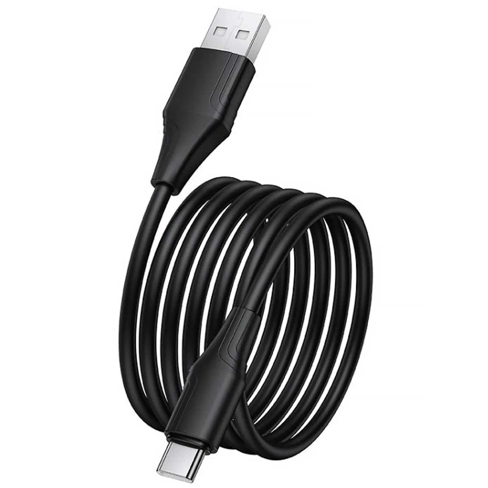 Дата кабель Hoco X124 Bien silicone USB to Type-C 3A (1m), Black 1, купить оптом с доставкой