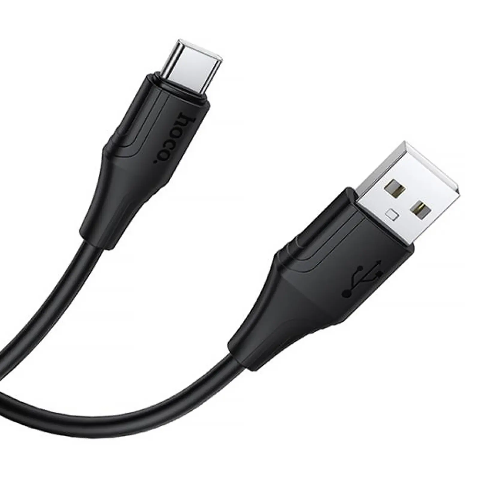 Дата кабель Hoco X124 Bien silicone USB to Type-C 3A (1m), Black 2, купить оптом с доставкой