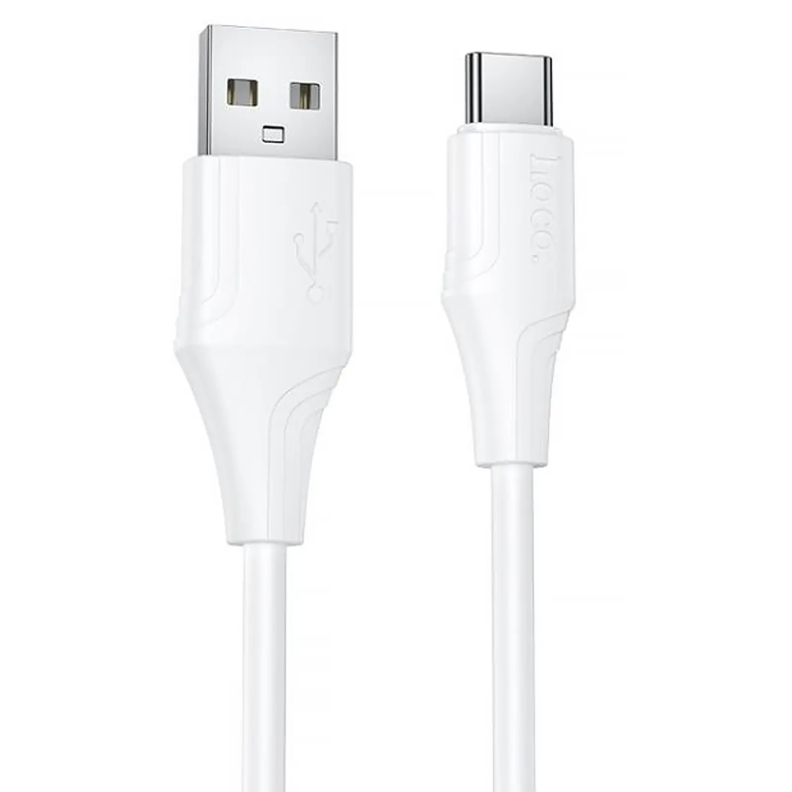 Дата кабель Hoco X124 Bien silicone USB to Type-C 3A (1m), White, купить оптом с доставкой