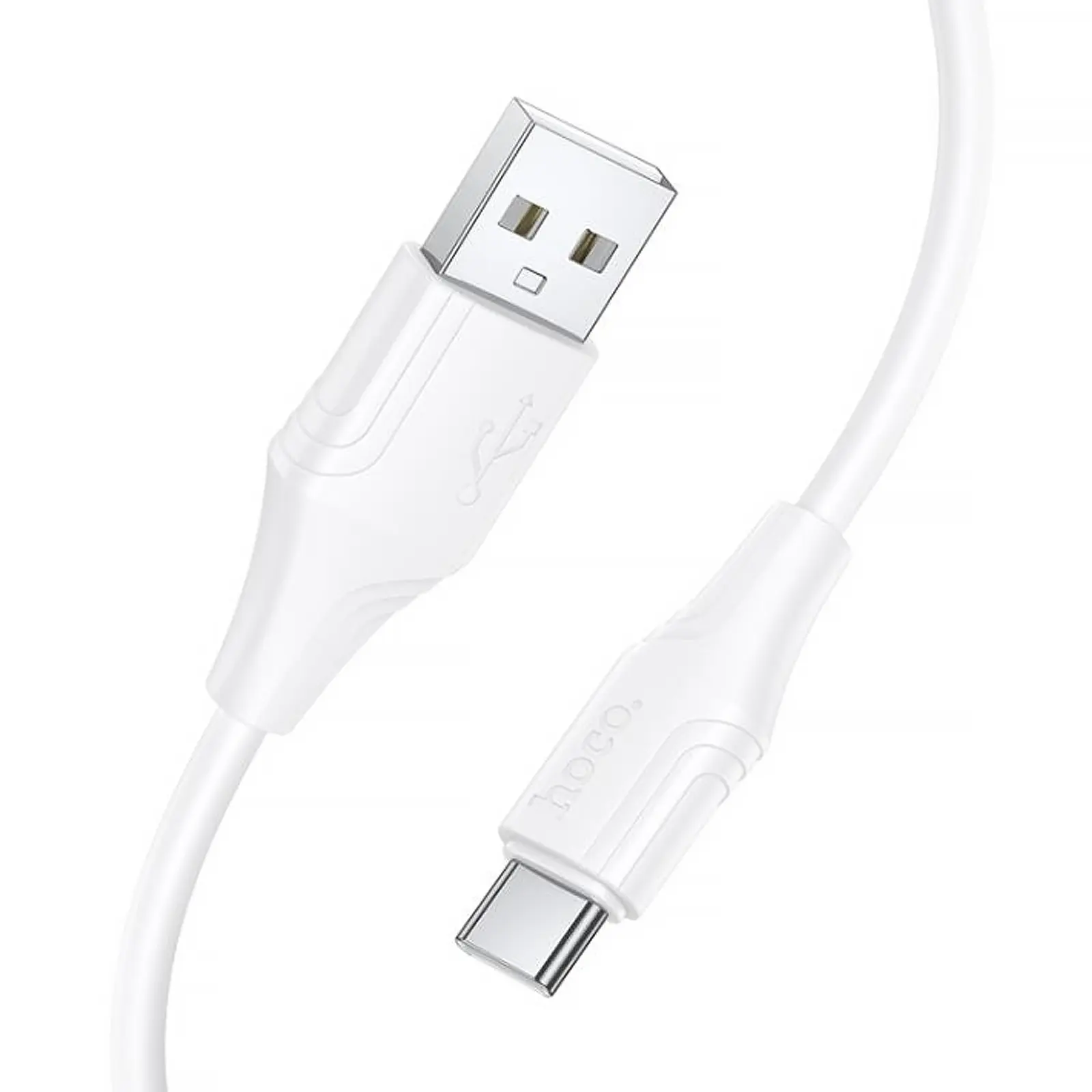 Дата кабель Hoco X124 Bien silicone USB to Type-C 3A (1m), White 1, купить оптом с доставкой