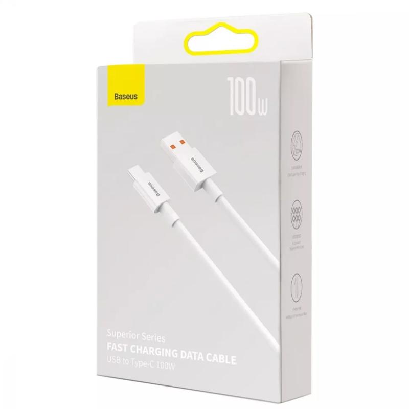 Дата кабель Baseus Superior Series Fast Charging USB to Type-C 100W (1.5m) (P10320102214) на малюнкі №3