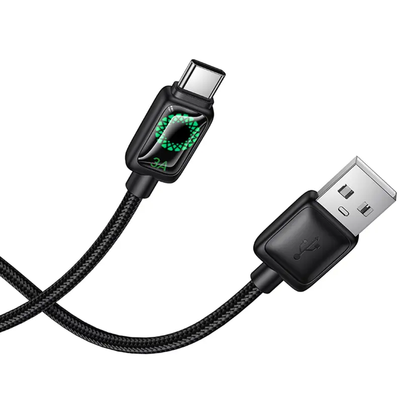 Дата кабель Hoco U146 Mundo USB to Type-C 36W (1.2m), Black 4, купить оптом с доставкой