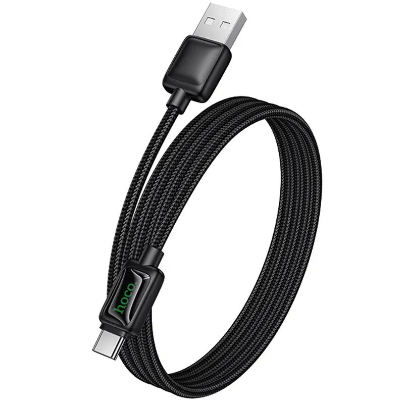 Дата кабель Hoco U146 Mundo USB to Type-C 36W (1.2m), Black 5, купить оптом с доставкой