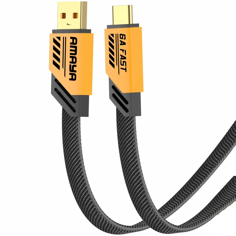 Дата кабель Amaya 33C USB to Type-C 6A (1.2m), Yellow, купить оптом с доставкой