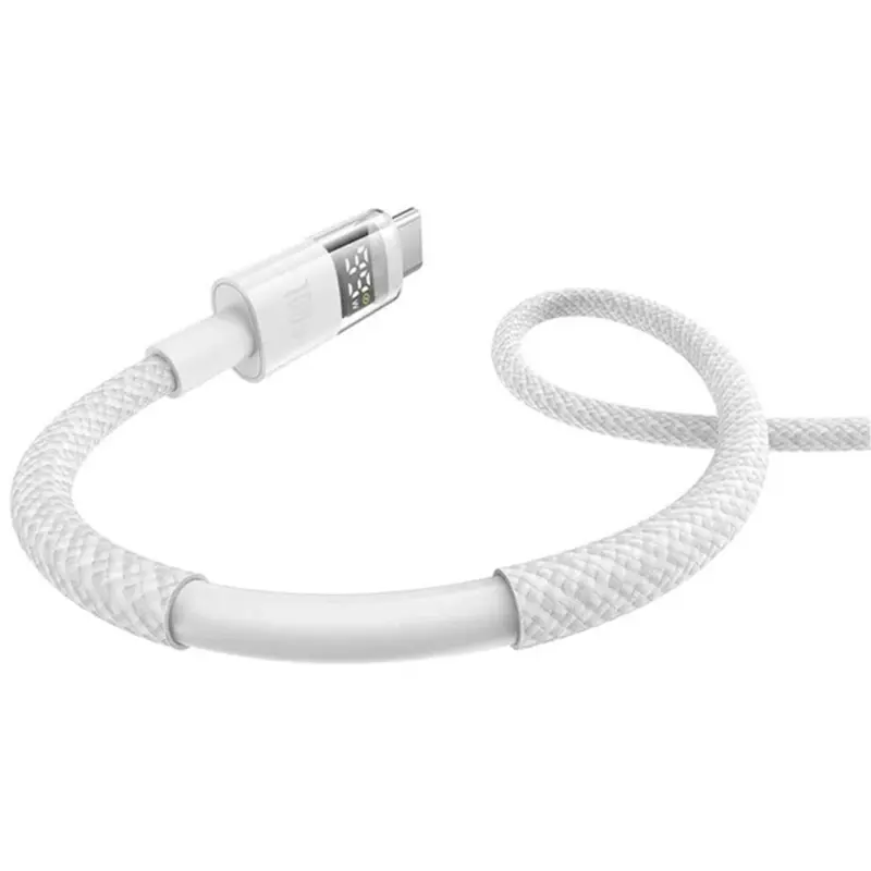 Дата кабель Baseus Display 2 USB to Type-C 100W (2m) (P10382701), Moon White 1, купити оптом з доставкою