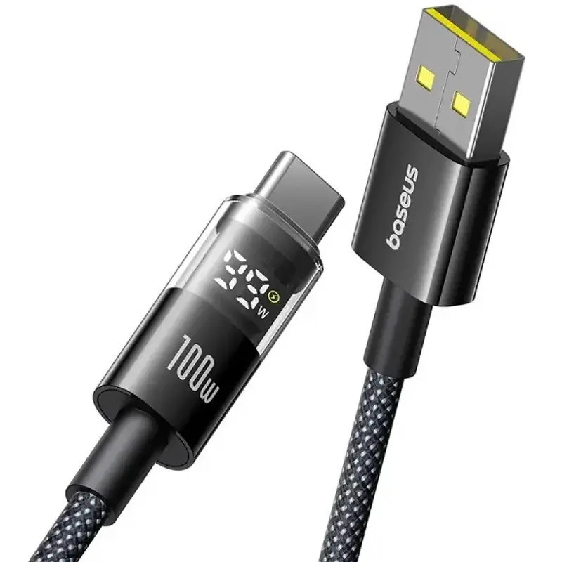 Дата кабель Baseus Display 2 USB to Type-C 100W (1m) (P10382701), Cosmic Black 2, купити оптом з доставкою
