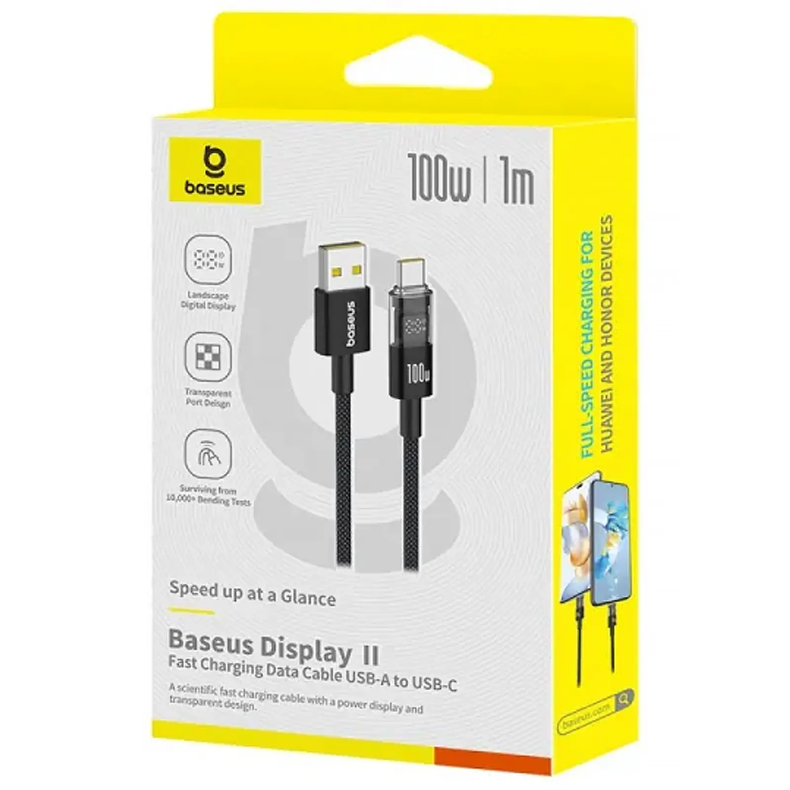 Дата кабель Baseus Display 2 USB to Type-C 100W (1m) (P10382701), Cosmic Black 3, купити оптом з доставкою
