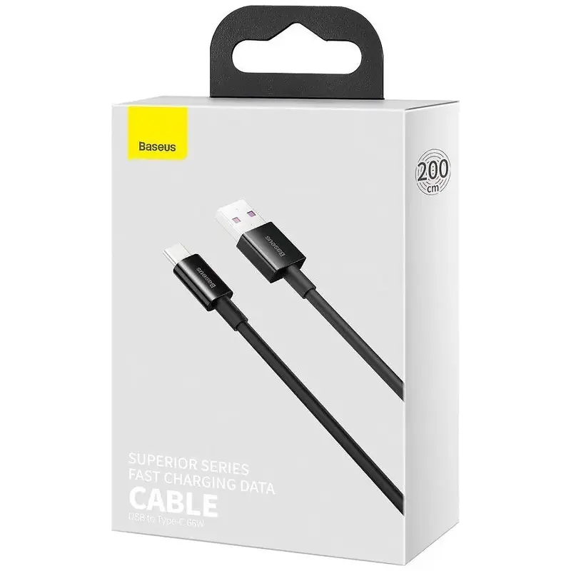 Дата кабель Baseus Superior Series USB to Type-C 100W (2m) (P103201), Cluster Black 3, купить оптом с доставкой