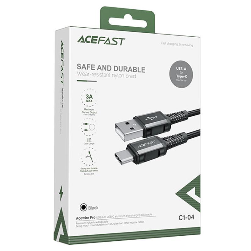 Дата кабель Acefast C1-04 USB to Type-C 3A (1.2m) на малюнкі №3