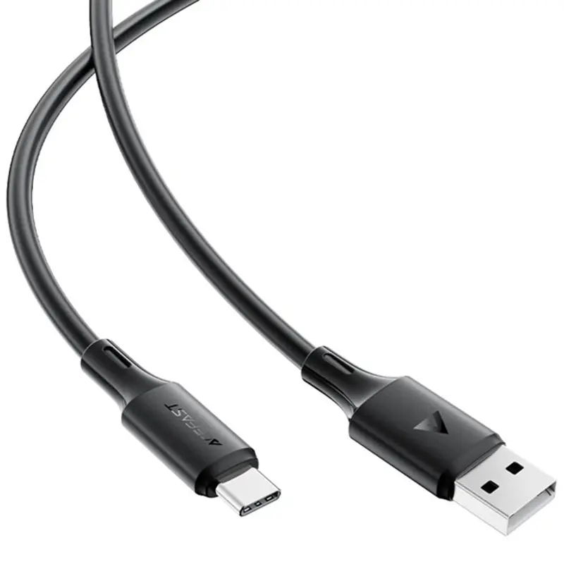 Дата кабель Acefast C17-04 USB to Type-C 3A (1.2m), Black 2, купити оптом з доставкою