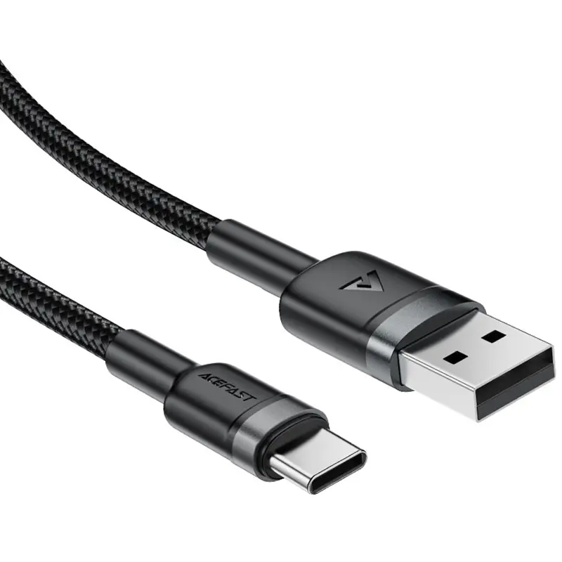 Дата кабель Acefast C22-04 USB to Type-C 60W (1.2m), Black 2, купити оптом з доставкою